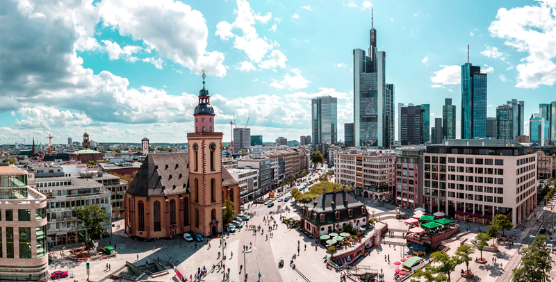 shot of frankfurt germany's cityscape